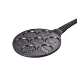 Ecobox Patelnia do Pankejków wesołe buźki 26cm Czarny