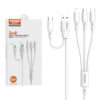 Somostel kabel 3w1 Powerline USB - Typ-C / Lightning / Micro USB 3.1A 10W 1m QC 3.0 biały SMS-BT14