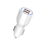LITTE ŁADOWARKA SAMOCHODOWA 2 X USB BIAŁA 2XUSB 20W