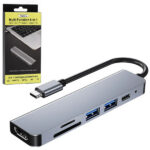 Ecobox Adapter Dex TYP-C Rozdzielacz HDMI / TYP-C / 2xUSB /czytnik kart DEX