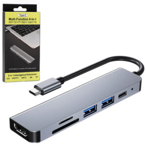 Ecobox Adapter Dex TYP-C Rozdzielacz HDMI / TYP-C / 2xUSB /czytnik kart DEX