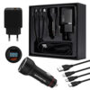 Somostel Ładowarka sieciowa + kabel USB - Typ-c / microUSB / Lightning 1m Czarny SMS-SM02