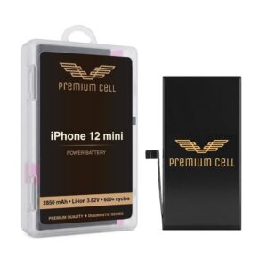 Premium Cell bateria do iPhone 12 Mini Diagnosable 2600mAh 600+ Cycles cobalt