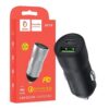Denmen ładowarka samochodowa USB / USB-C 3.1A 18W QC PD czarny DZ10