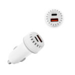Economy Ładowarka samochodowa USB+TYP-C 38W Biały TR-C01