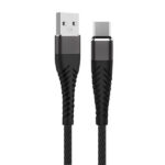 REDX KABEL USB TYP-C QC 3.0 CZARNY 2M QUICK CHARGE OPLOT WZMACNIANY REDX NYLON
