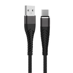 REDX KABEL USB TYP-C QC 3.0 CZARNY 2M QUICK CHARGE OPLOT WZMACNIANY REDX NYLON