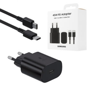 Samsung ładowarka sieciowa Typ-C + kabel Typ-C - Typ-C 5A 45W 1m PD PPS czarny