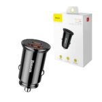 Baseus ładowarka samochodowa USB / USB-C 30W QC PD czarny CCALL-YS01