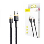 Baseus kabel Cafule USB - Lightning 2.4A 1m złoty oplot