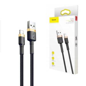 Baseus kabel Cafule USB - Lightning 2.4A 1m złoty oplot