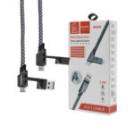 DENMEN KABEL WZMACNIANY 4W1 CZARNY 65W D66E
