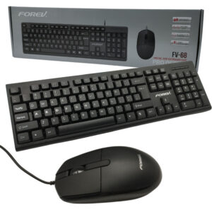 FOREV KLAWIATURA PRZEWODOWA + MYSZ ZESTAW CZARNA FV-68