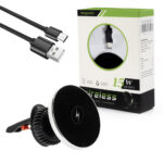 Ecobox uchwyt samochodowy z ładowaniem indukcyjnym MagSafe 15W + kabel Typ-c - USB czarny