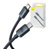 Baseus kabel USB-C - USB-C 5A 100W 1.2m QC PD czarny oplot CAJY0006 01