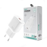 Ecobox Ładowarka sieciowa GaN TYP-C 33W Power Delivery PD Biały GaN