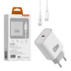 Somostel ładowarka sieciowa Typ-C + kabel Typ-C - Typ-C 3A 25W 1m PD Biały SMS-Q30