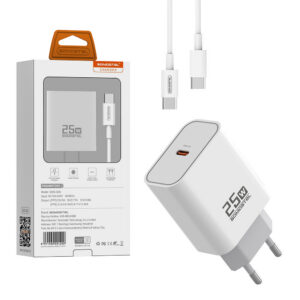 Somostel ładowarka sieciowa Typ-C + kabel Typ-C - Typ-C 3A 25W 1m PD Biały SMS-Q30