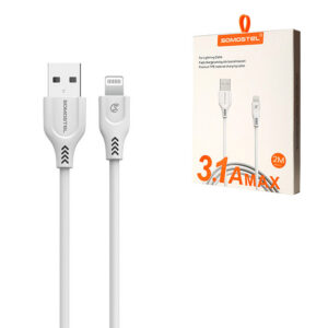 Somostel kabel USB - Lightning 3.1A 2m QC3.0 biały SMS-BT02