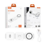 Somostel ładowarka bezprzewodowa indukcyjna MagSafe 3w1 22.5W + kabel USB - Typ-C 1m biały SMS-ZB18