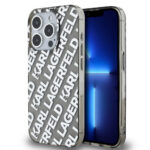 KARL LAGERFELD IML ELECTROPLATED KARL HEAD CASE FOR IPHONE 15 PRO SZARY