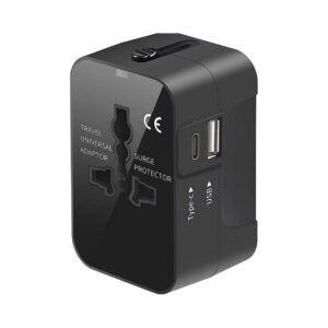 Adapter zasilania cały świat + ładowarka 230V czarny