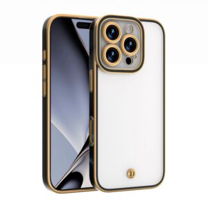 Nakładka Silky Gold case do iPhone 15 Pro czarny