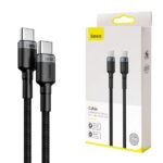 Baseus kabel Cafule USB-C - USB-C 100W 2m czarny oplot CATKLF-ALG1