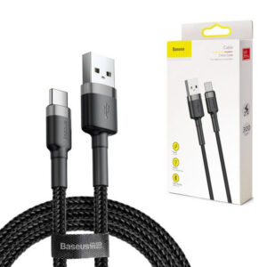 Baseus kabel Cafule USB - USB-C 2A 3m szary oplot