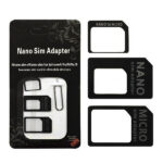 ADAPTER 4W1 micro SIM + nano SIM UNIWERSALNY ADAPTER KART SIM 4W1 KLUCZYK CZARNY