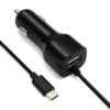 Economy ładowarka samochodowa USB 2A + kabel Typ-C