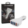Ecobox Ładowarka samochodowa Faston 4XUSB 7A Quick Charge QC3.0 Biały
