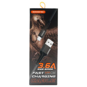 Somostel kabel USB - Typ-C 3.6A 40W 1m QC 3.0 czerwony SMS-BW06