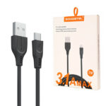 Somostel Kabel USB - Typ-C 3.1A 30W 3m Quick Charge QC3.0 Czarny SMS-BT03