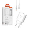 Somostel ładowarka sieciowa Typ-C 25W + kabel Typ-C - Lightning 3A 1m PD biały SMS-Q03