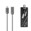 Somostel Kabel USB - microUSB 2.4A 20W 1m Quick Charge QC3.0 Srebrny SMS-BJ01