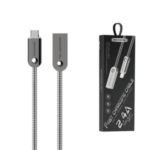 Somostel Kabel USB - microUSB 2.4A 20W 1m Quick Charge QC3.0 Srebrny SMS-BJ01
