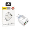 ECOBOX ŁADOWARKA SIECIOWA 2.4A 20W BIAŁA 3.0 2XUSB 1XPD SINGLE