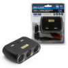 Ecobox Rozdzielacz gniazda zapalniczki X3+USB 4.2A 120W Czarny