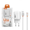 Somostel ładowarka sieciowa USB 10W + kabel USB - Micro USB 2.1A 1m biały SMS-A52