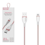 Somostel Kabel USB - microUSB 2.1A 18W 1.2m Quick Charge QC3.0 Różowy Powerline SMS-BP04