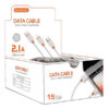 Somostel Kabel USB - microUSB 2A 18W 1m Quick Charge QC3.0 Biały 15szt SMS-BP03