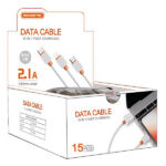 Somostel Kabel USB - Typ-C 2A 20W 1m Quick Charge QC3.0 Czarny Powerline 15szt SMS-BP03
