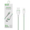 Somostel Kabel USB - Typ-C 2.1A 20W 1.2m Quick Charge QC3.0 Zielony Powerline SMS-BP04