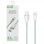 Somostel Kabel USB - Typ-C 2.1A 20W 1.2m Quick Charge QC3.0 Zielony Powerline SMS-BP04