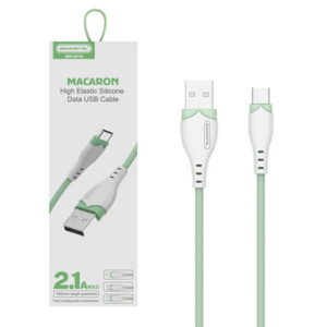 Somostel Kabel USB - Typ-C 2.1A 20W 1.2m Quick Charge QC3.0 Zielony Powerline SMS-BP04