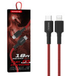 Somostel Kabel Typ-C - Lightning 3.1A 18W 1m Power Delivery PD Czerwony Powerline SMS-BW05