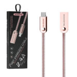 Somostel Kabel USB - microUSB 2.4A 20W 1m Quick Charge QC3.0 Różowy SMS-BJ01