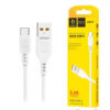 Denmen Kabel USB - Typ-C 2.4A 12W 1m Quick Charge QC3.0 Biały D01T-W