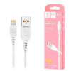 Denmen Kabel USB - Lightning 2.4A 20W 1m Quick Charge QC3.0 Biały D01